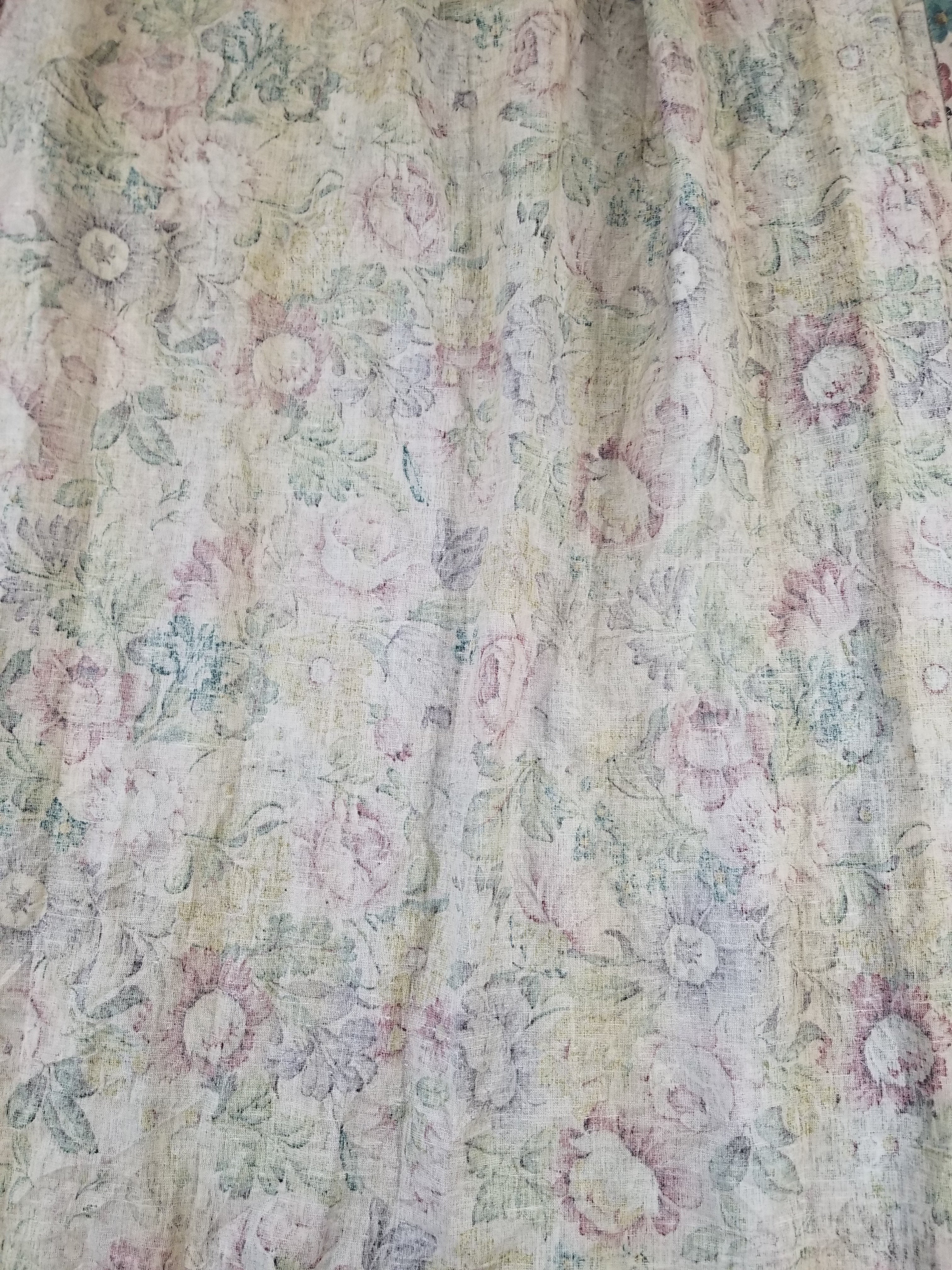 Vintage Traditional European Floral Printed Curtain Panel 225x110cm