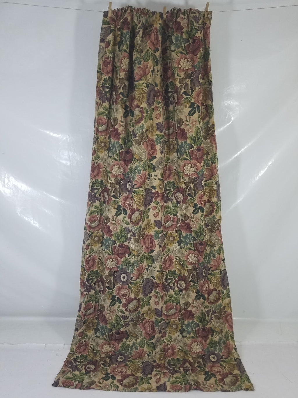 Vintage Traditional European Floral Printed Curtain Panel 225x110cm