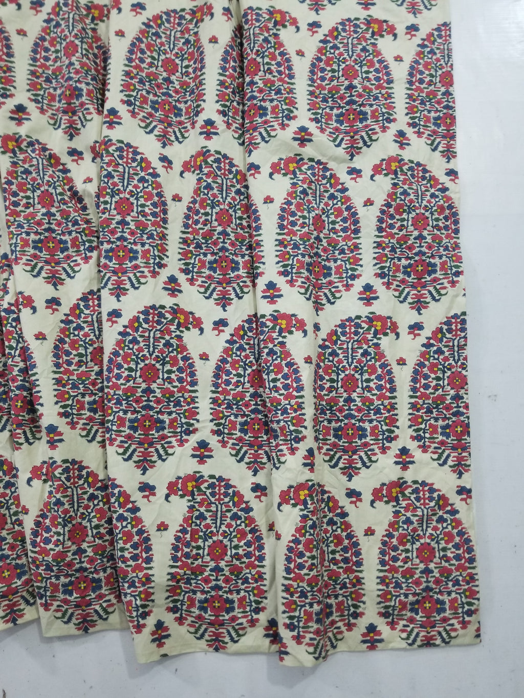 Vintage Traditional Indian Style Paisley Printed Curtain Panel 315x290cm