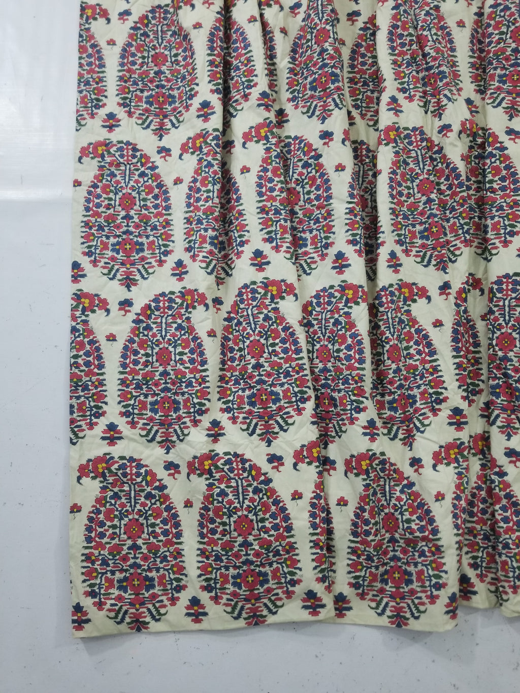 Vintage Traditional Indian Style Paisley Printed Curtain Panel 315x290cm