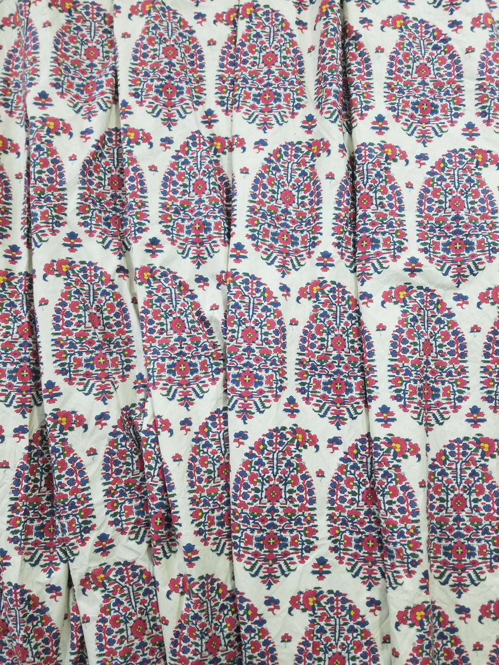 Vintage Traditional Indian Style Paisley Printed Curtain Panel 315x290cm