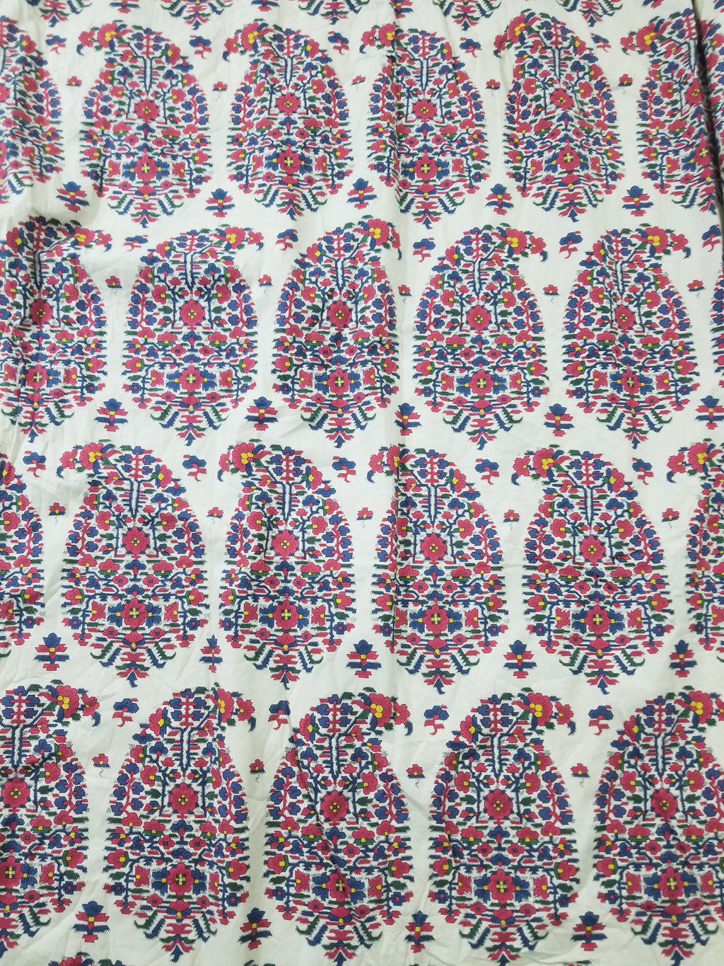Vintage Traditional Indian Style Paisley Printed Curtain Panel 315x290cm