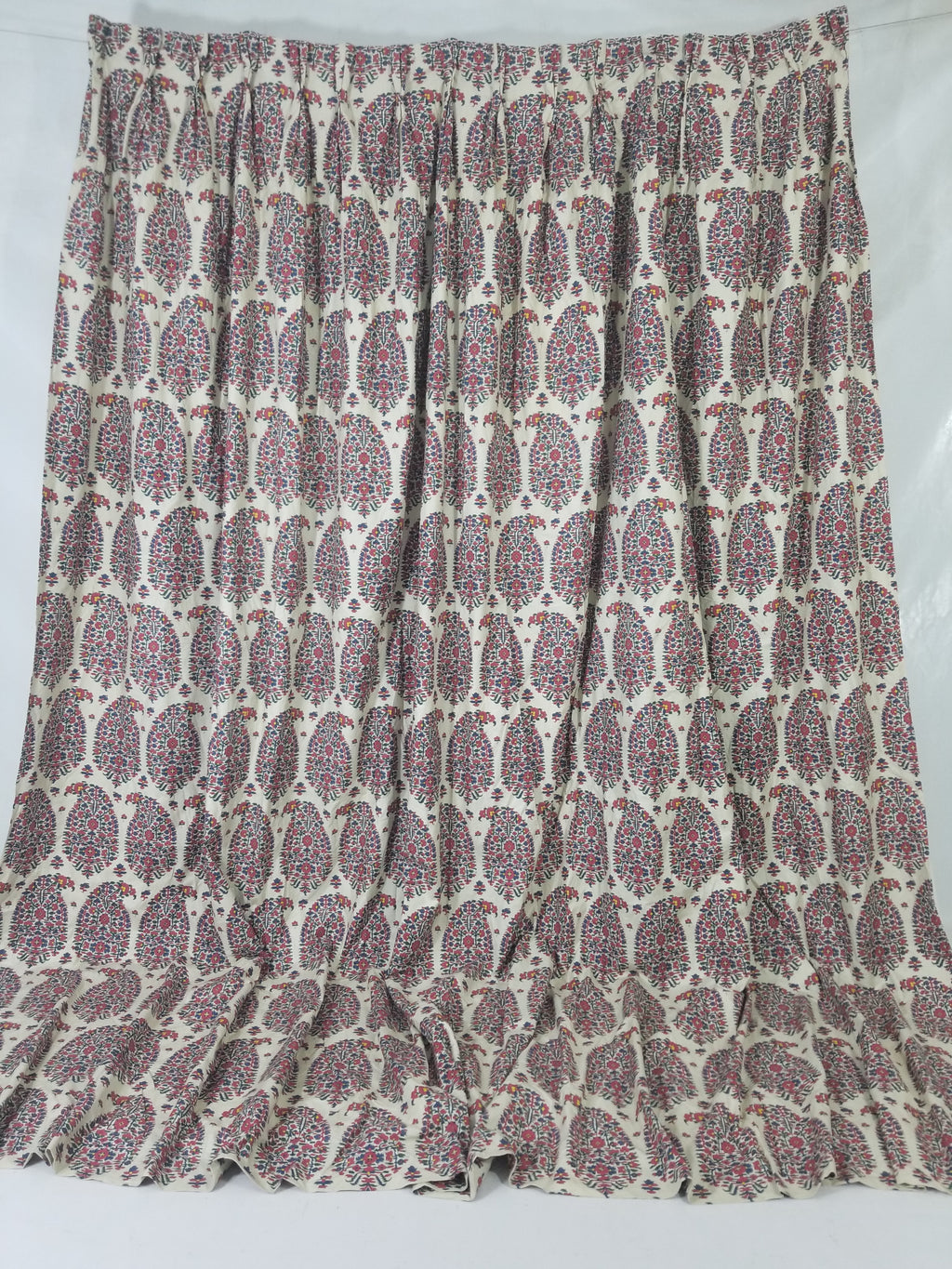 Vintage Traditional Indian Style Paisley Printed Curtain Panel 315x290cm