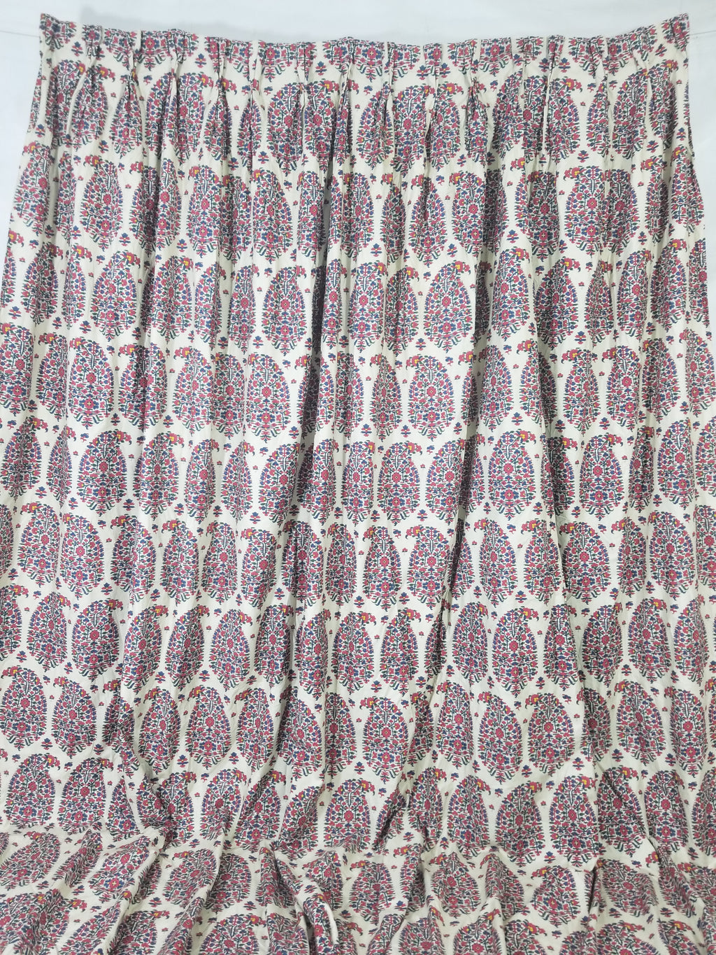 Vintage Traditional Indian Style Paisley Printed Curtain Panel 315x290cm