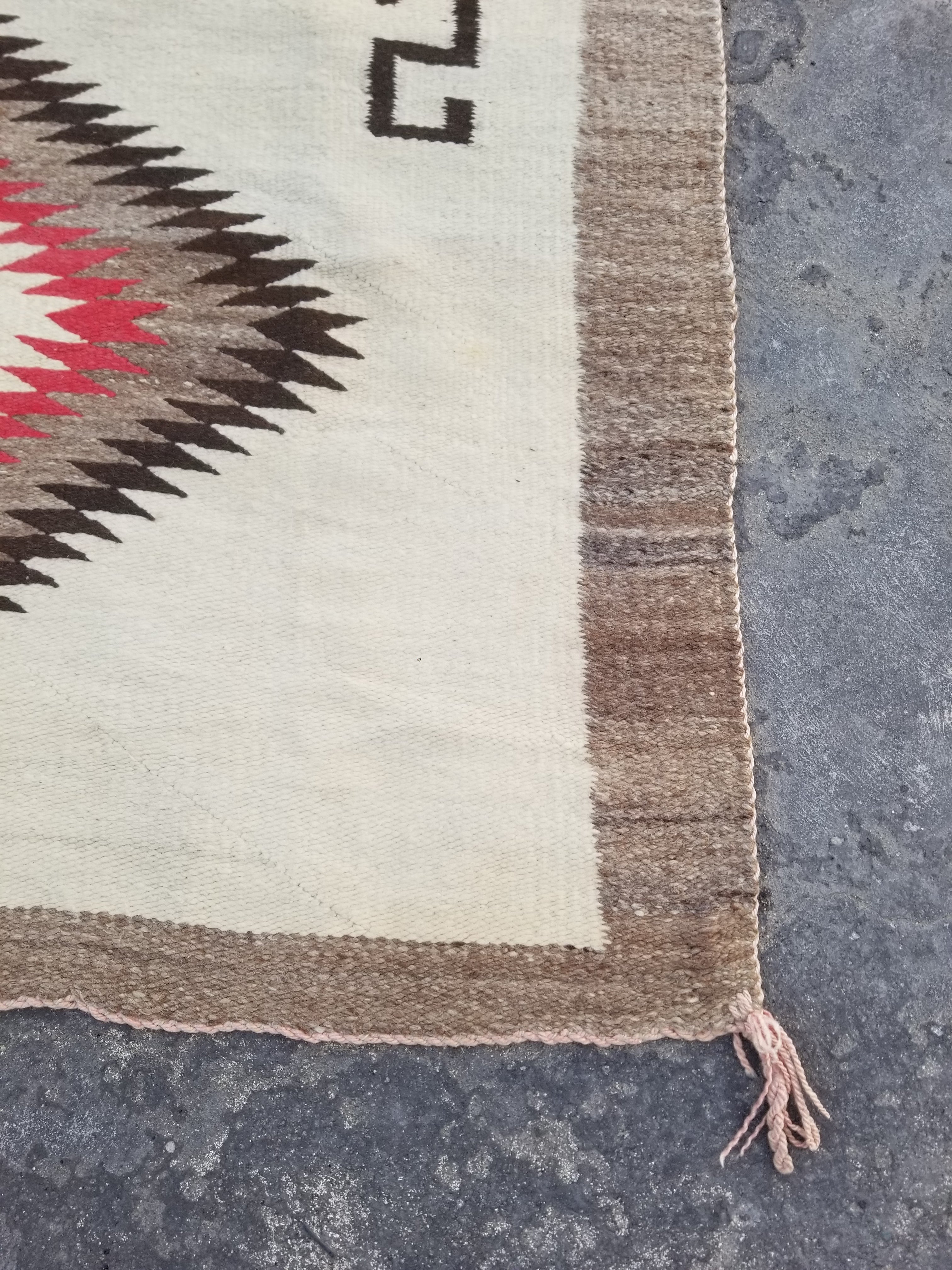 Vintage Handwoven Native American Navajo Transitional Wool Multicolor Rug 168x120cm