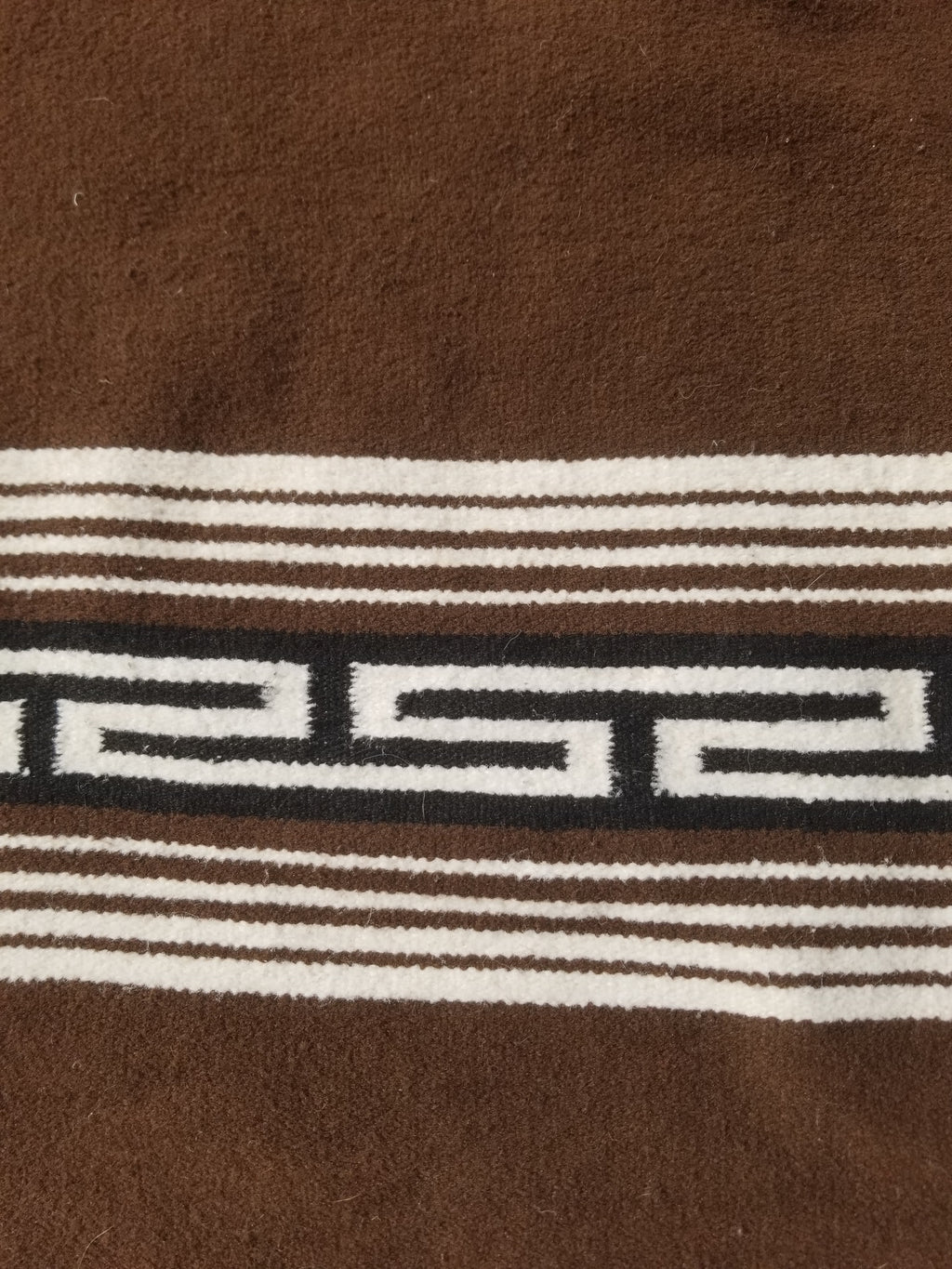Vintage Handmade Mexican Tribal Medallion Wool Kilim Rug 209x122cm