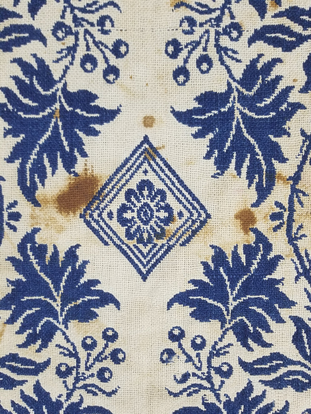 Antique AD1851 American Jacquard Handwoven Reversible Blanket BERKS COUNTY 208x164cm