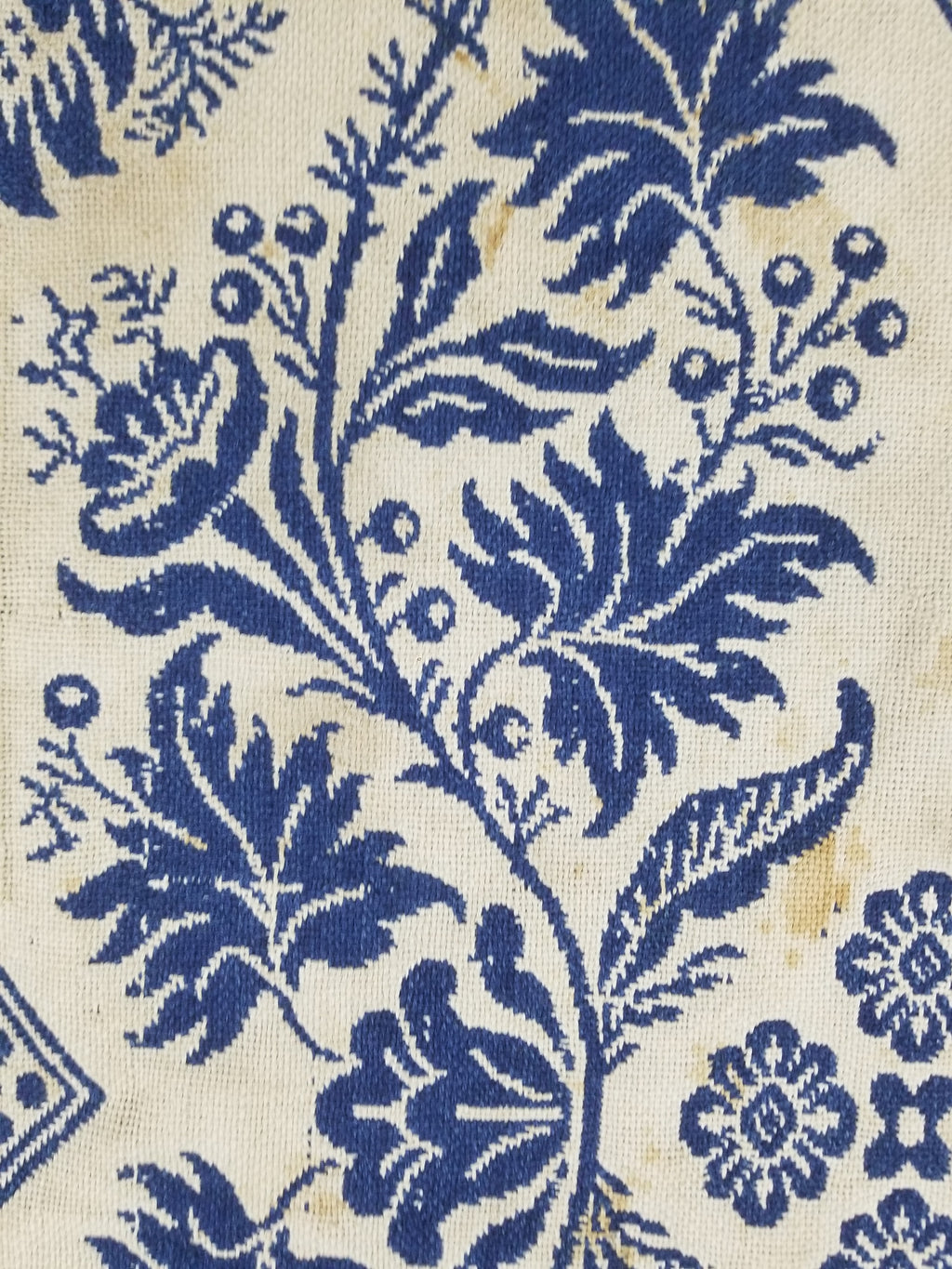 Antique AD1851 American Jacquard Handwoven Reversible Blanket BERKS COUNTY 208x164cm