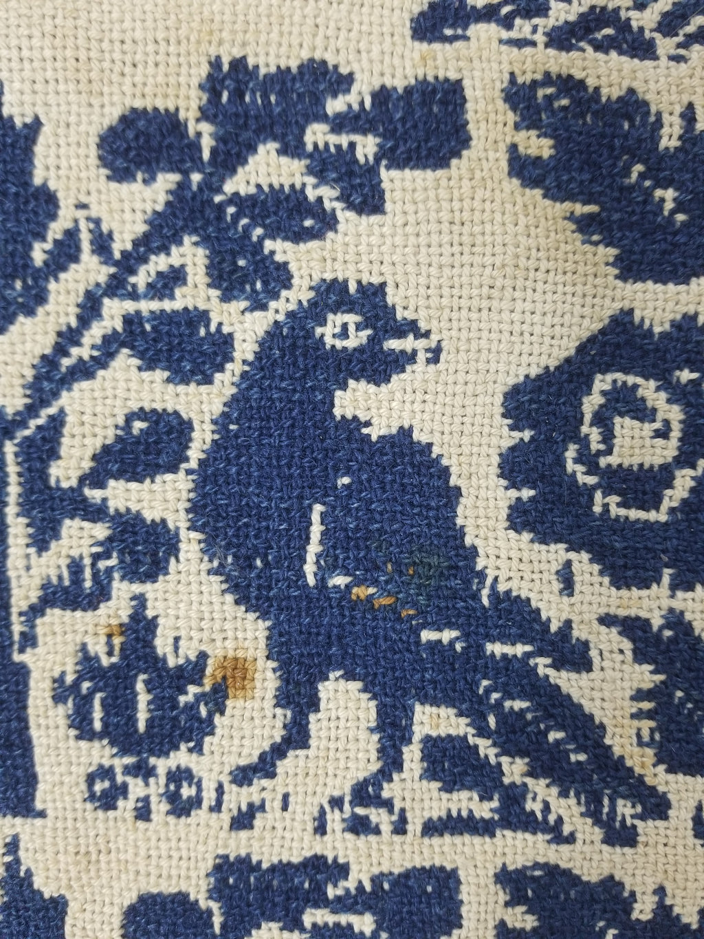 Antique AD1851 American Jacquard Handwoven Reversible Blanket BERKS COUNTY 208x164cm