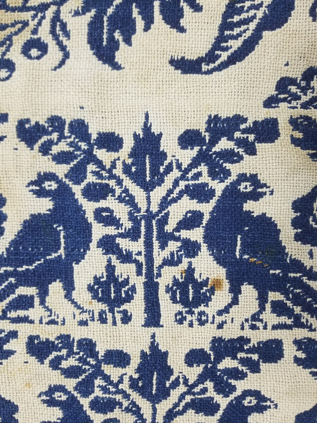 Antique AD1851 American Jacquard Handwoven Reversible Blanket BERKS COUNTY 208x164cm