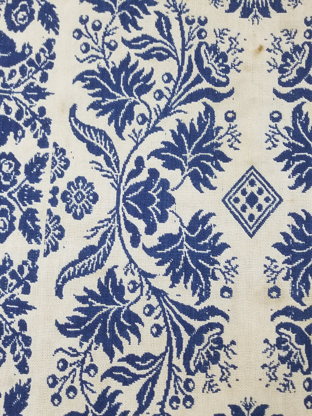 Antique AD1851 American Jacquard Handwoven Reversible Blanket BERKS COUNTY 208x164cm