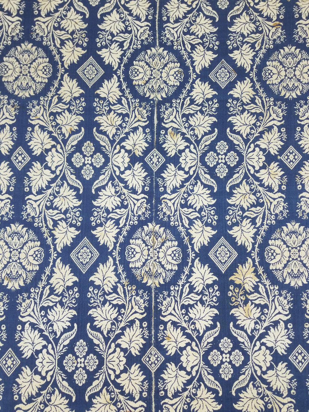 Antique AD1851 American Jacquard Handwoven Reversible Blanket BERKS COUNTY 208x164cm