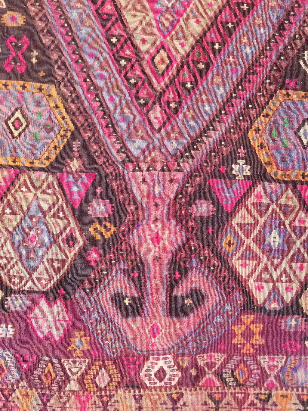 Antique Traditional Handwoven Anatolian Style Wool Kilim Rug 268x156cm
