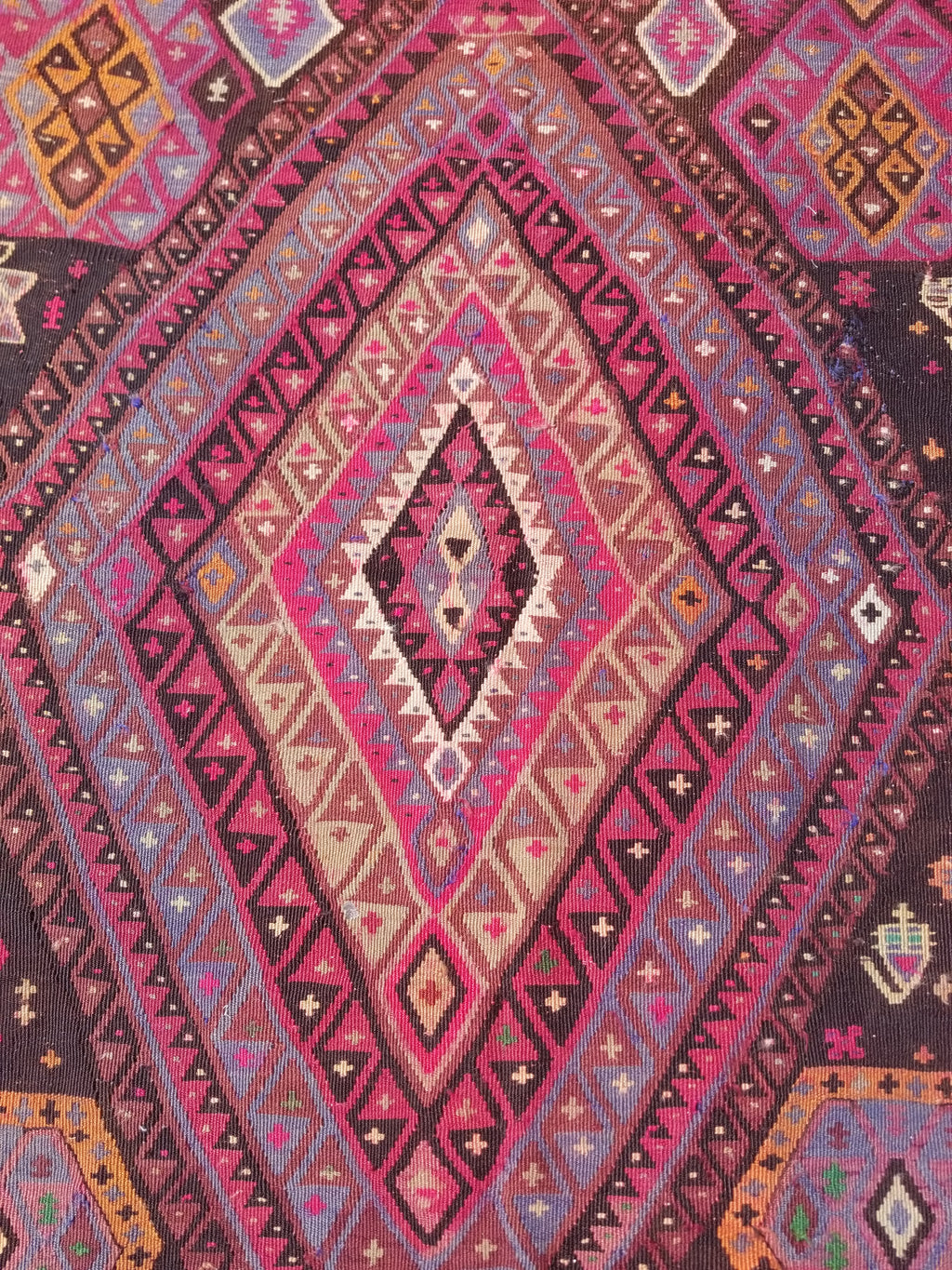 Antique Traditional Handwoven Anatolian Style Wool Kilim Rug 268x156cm