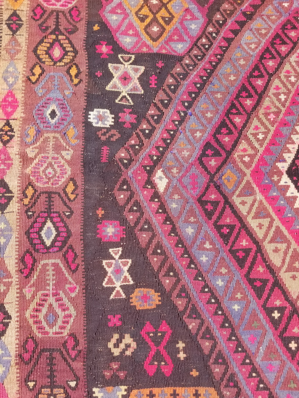 Antique Traditional Handwoven Anatolian Style Wool Kilim Rug 268x156cm