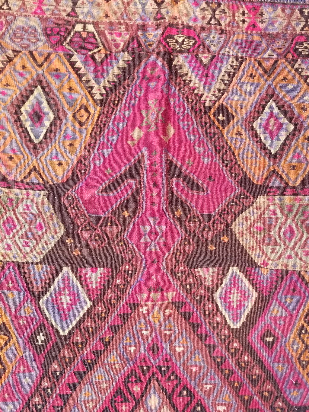 Antique Traditional Handwoven Anatolian Style Wool Kilim Rug 268x156cm