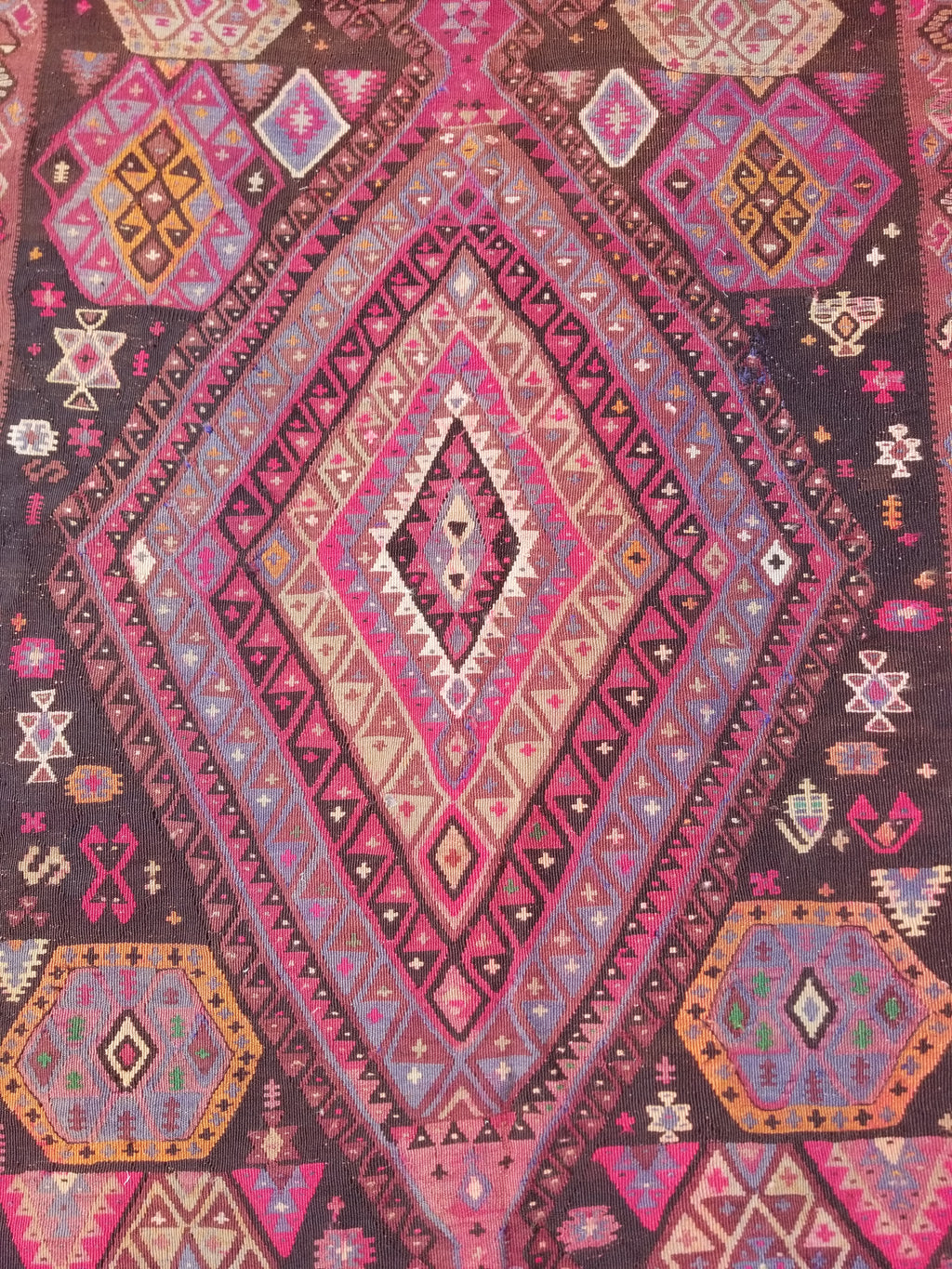 Antique Traditional Handwoven Anatolian Style Wool Kilim Rug 268x156cm