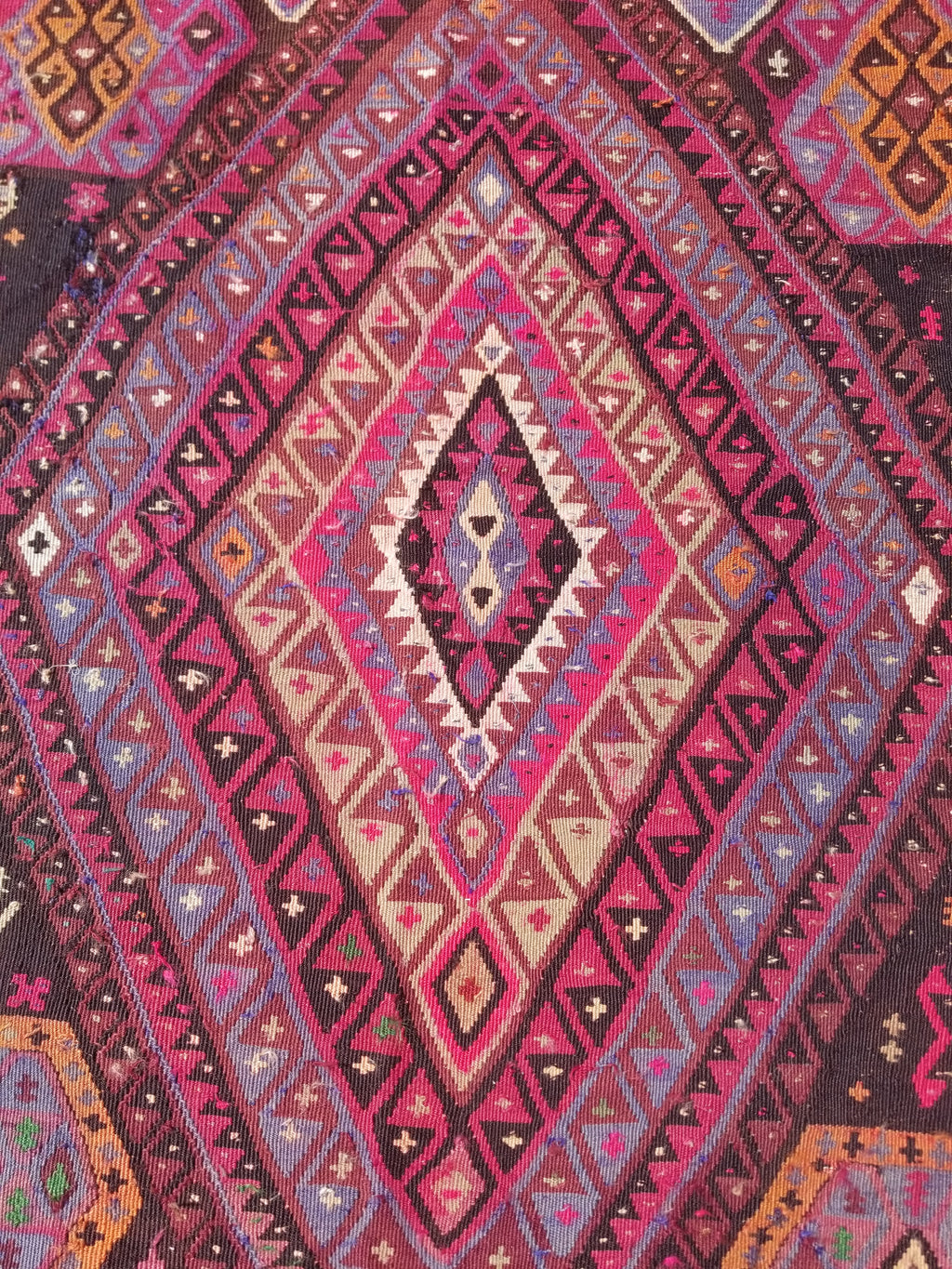Antique Traditional Handwoven Anatolian Style Wool Kilim Rug 268x156cm