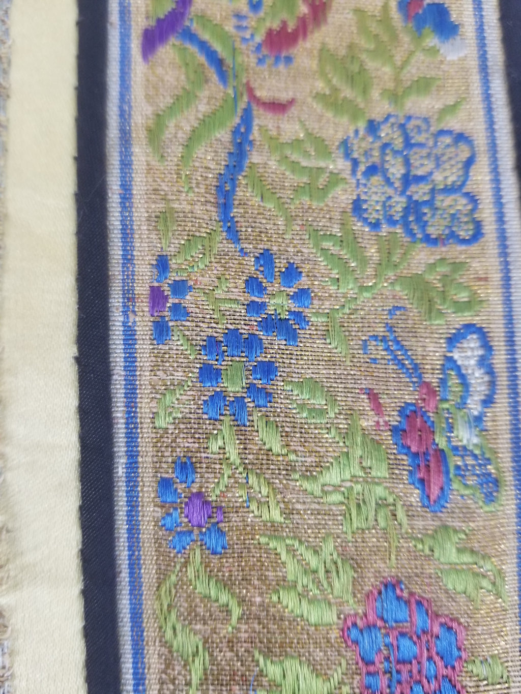 Antique Chinese Silk Hand Embroidered Avian Motifs Tapestry 64x34cm