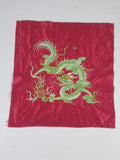 Vintage Chinese Hand Embroidered Dragon Silk Tapestry 60x57cm