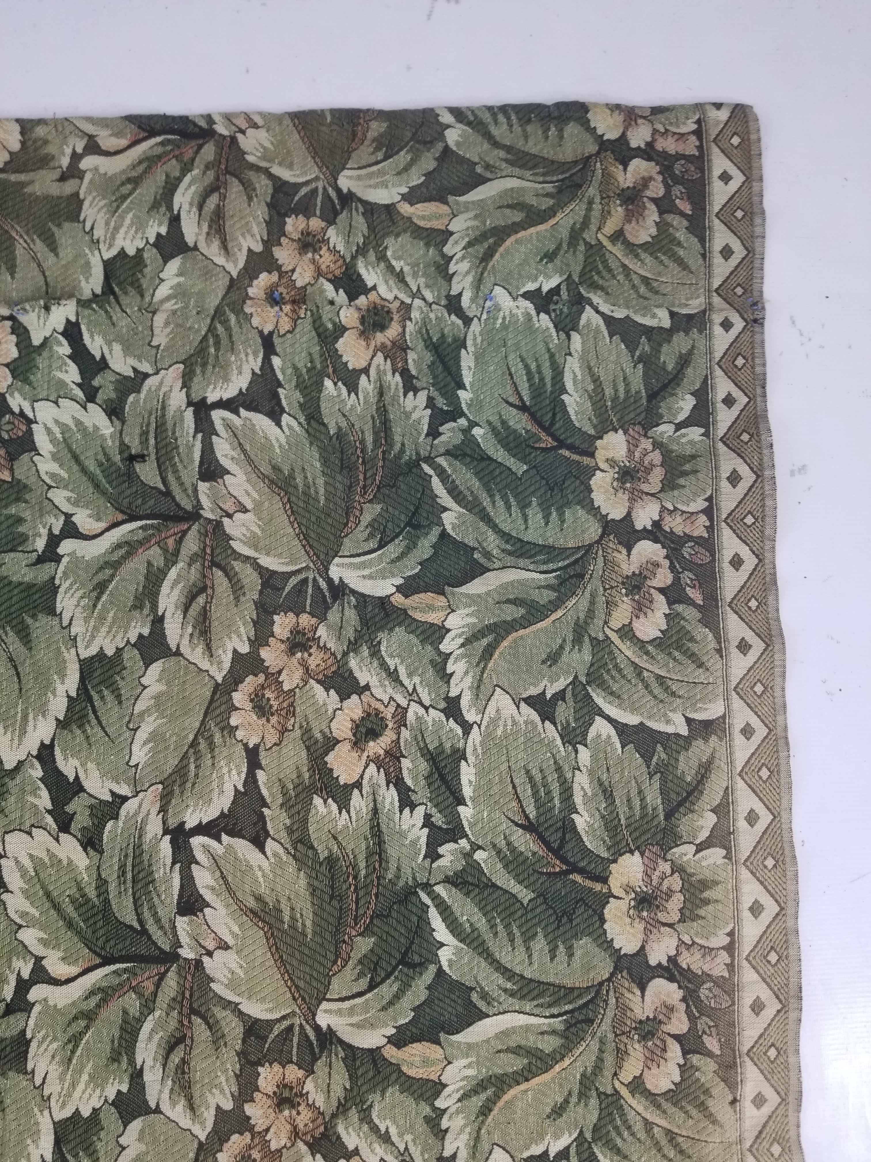 Vintage European Verdure Romantic Garden Scene Woven Tapestry 282x120cm