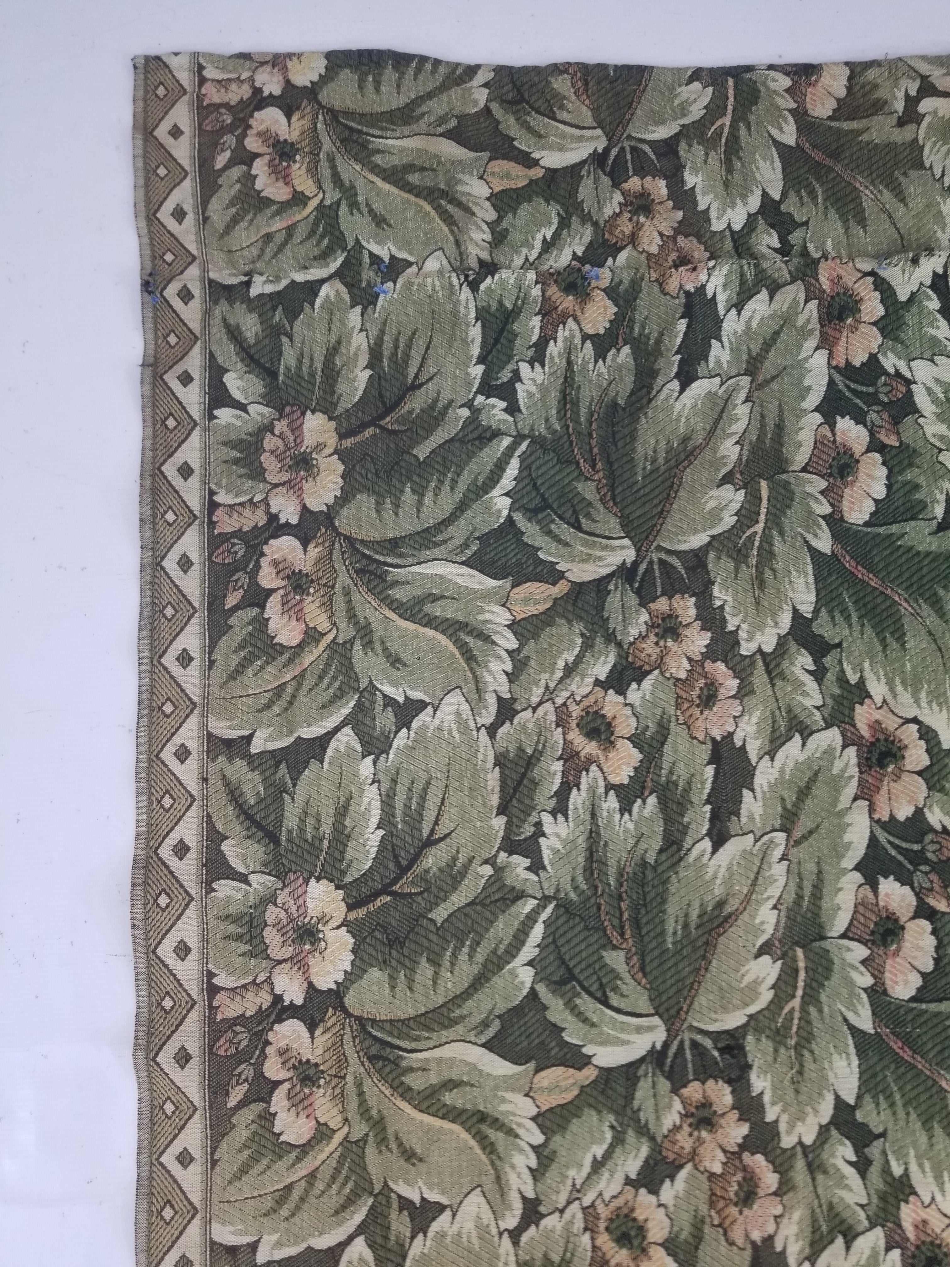 Vintage European Verdure Romantic Garden Scene Woven Tapestry 282x120cm