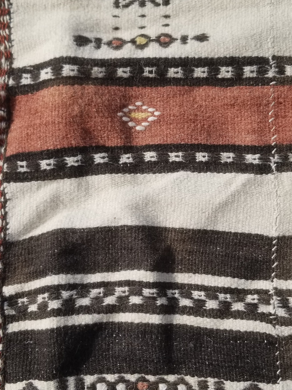 Vintage Traditional Handwoven African Fulani Wool Multicoolor Blanket 238x118cm