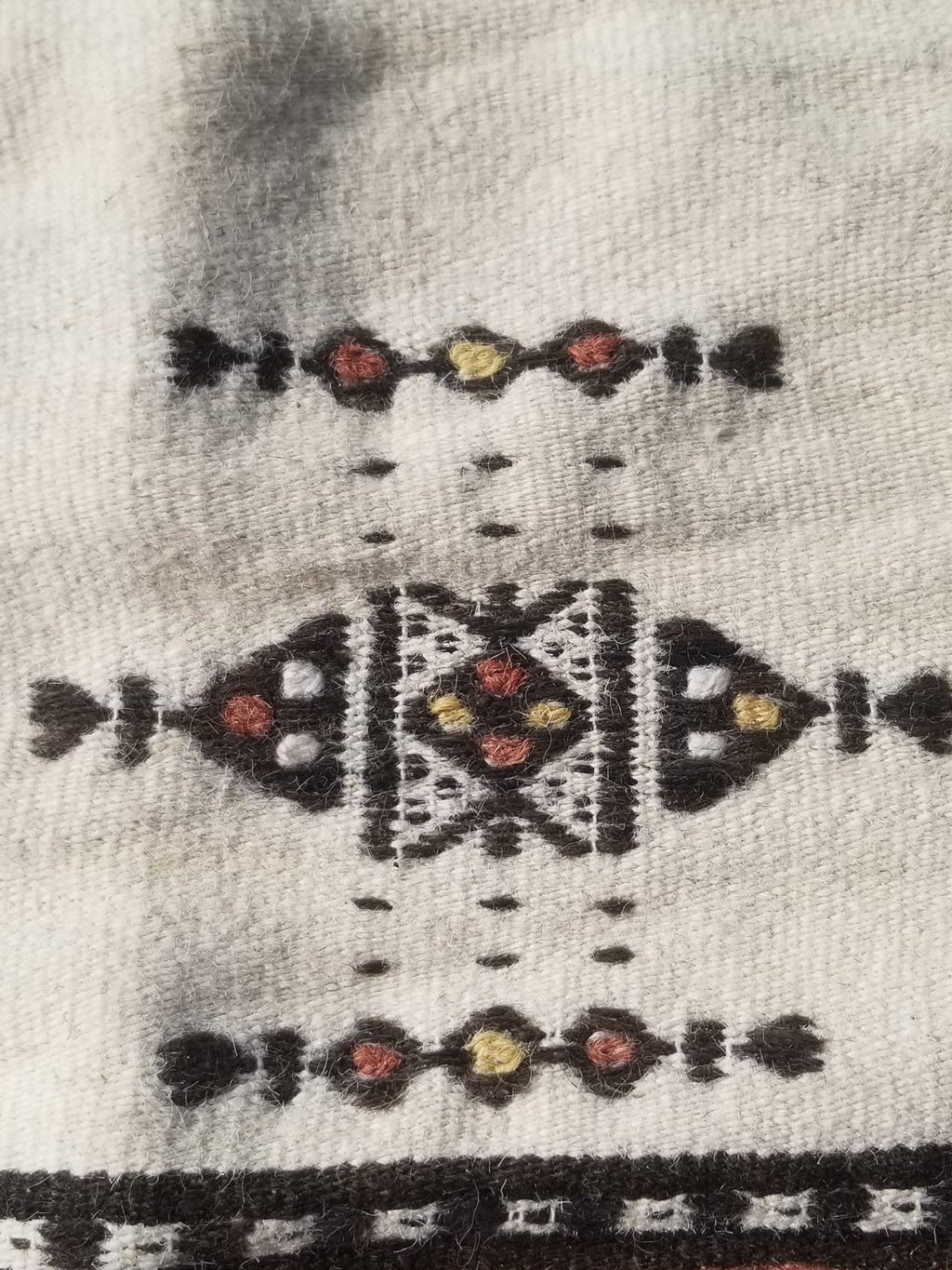 Vintage Traditional Handwoven African Fulani Wool Multicoolor Blanket 238x118cm