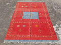 Vintage Traditional Handwoven Moroccan Berber Wool Multicolor Kilim 244x165cm