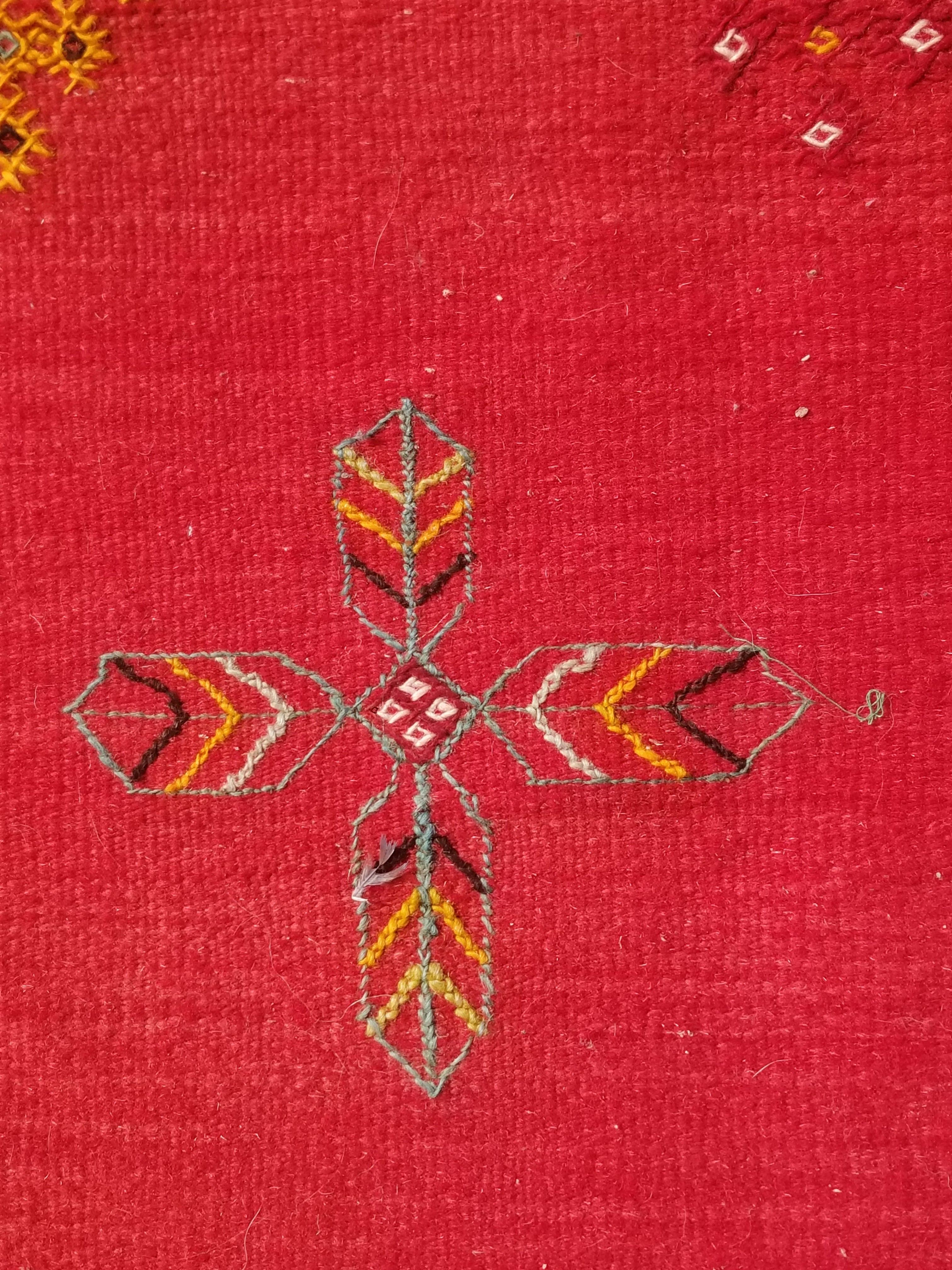 Vintage Traditional Handwoven Moroccan Berber Wool Multicolor Kilim 244x165cm
