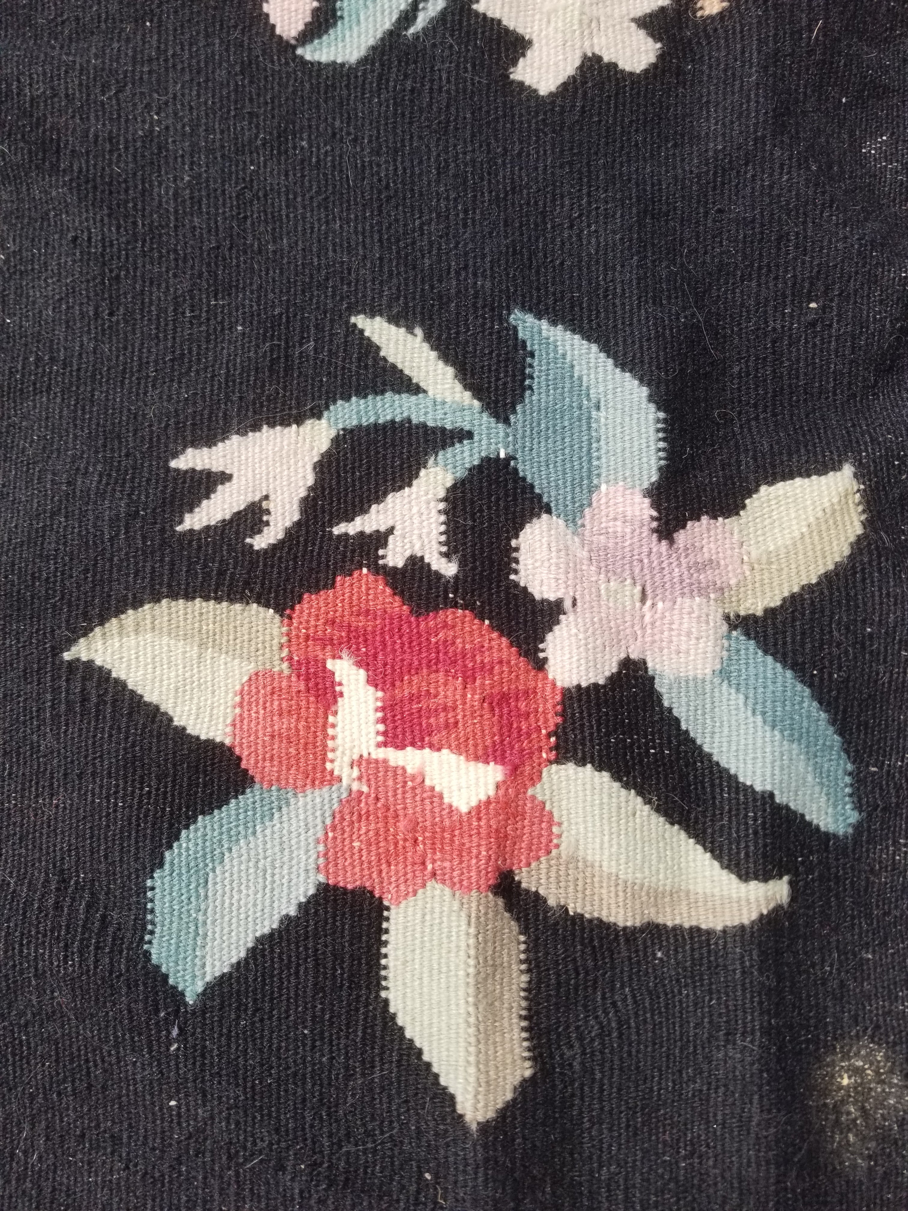 Vintage Traditional Handwoven Bessarabian Style Wool Floral Kilim 268x177cm