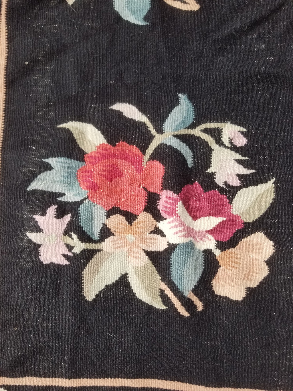 Vintage Traditional Handwoven Bessarabian Style Wool Floral Kilim 268x177cm