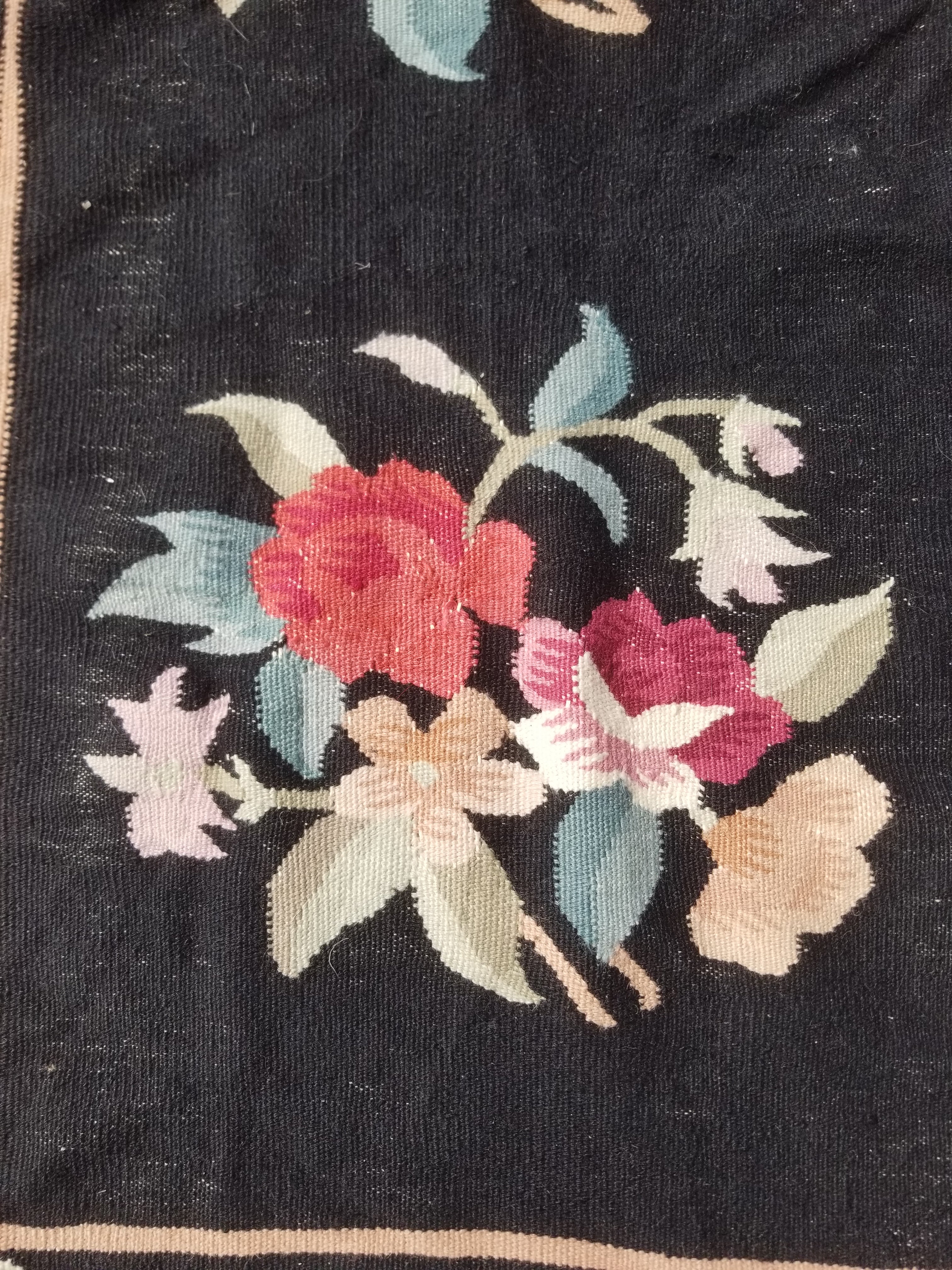 Vintage Traditional Handwoven Bessarabian Style Wool Floral Kilim 268x177cm