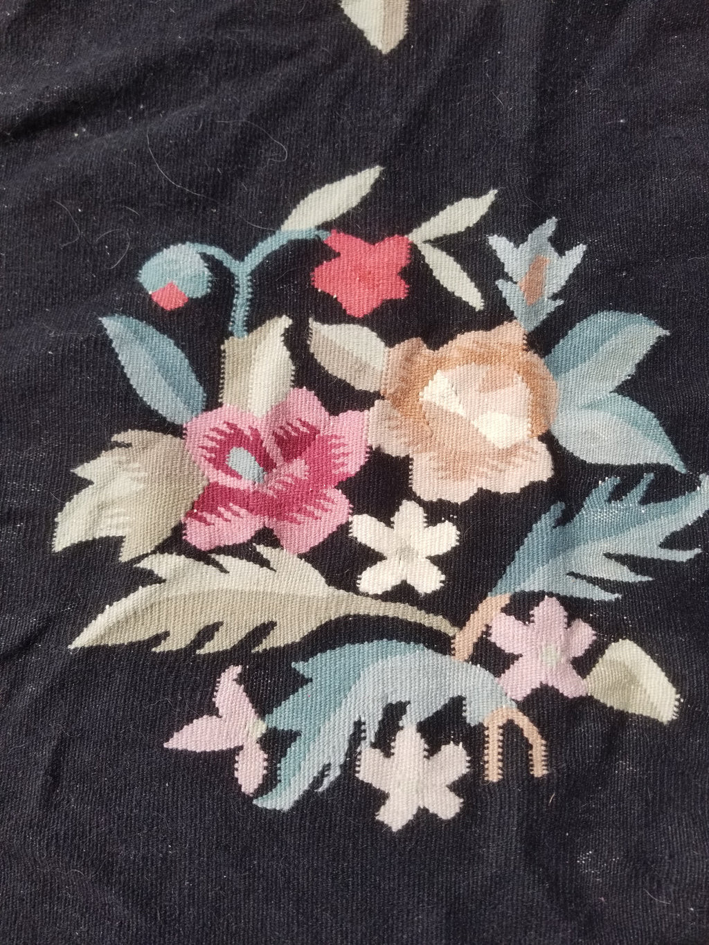 Vintage Traditional Handwoven Bessarabian Style Wool Floral Kilim 268x177cm