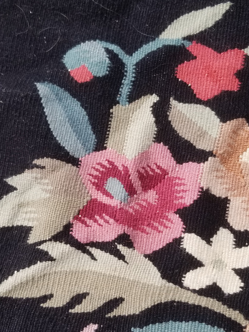 Vintage Traditional Handwoven Bessarabian Style Wool Floral Kilim 268x177cm