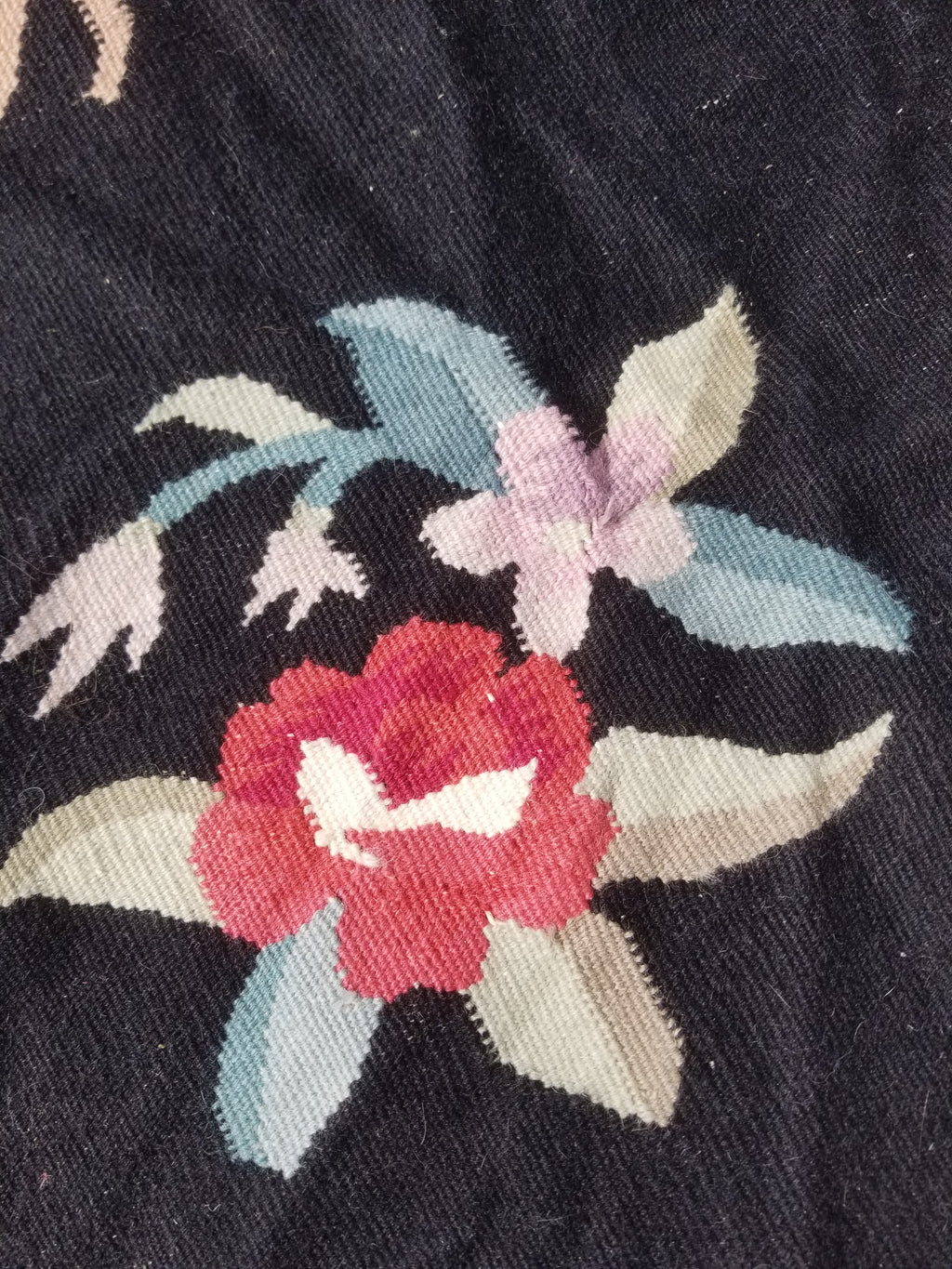 Vintage Traditional Handwoven Bessarabian Style Wool Floral Kilim 268x177cm