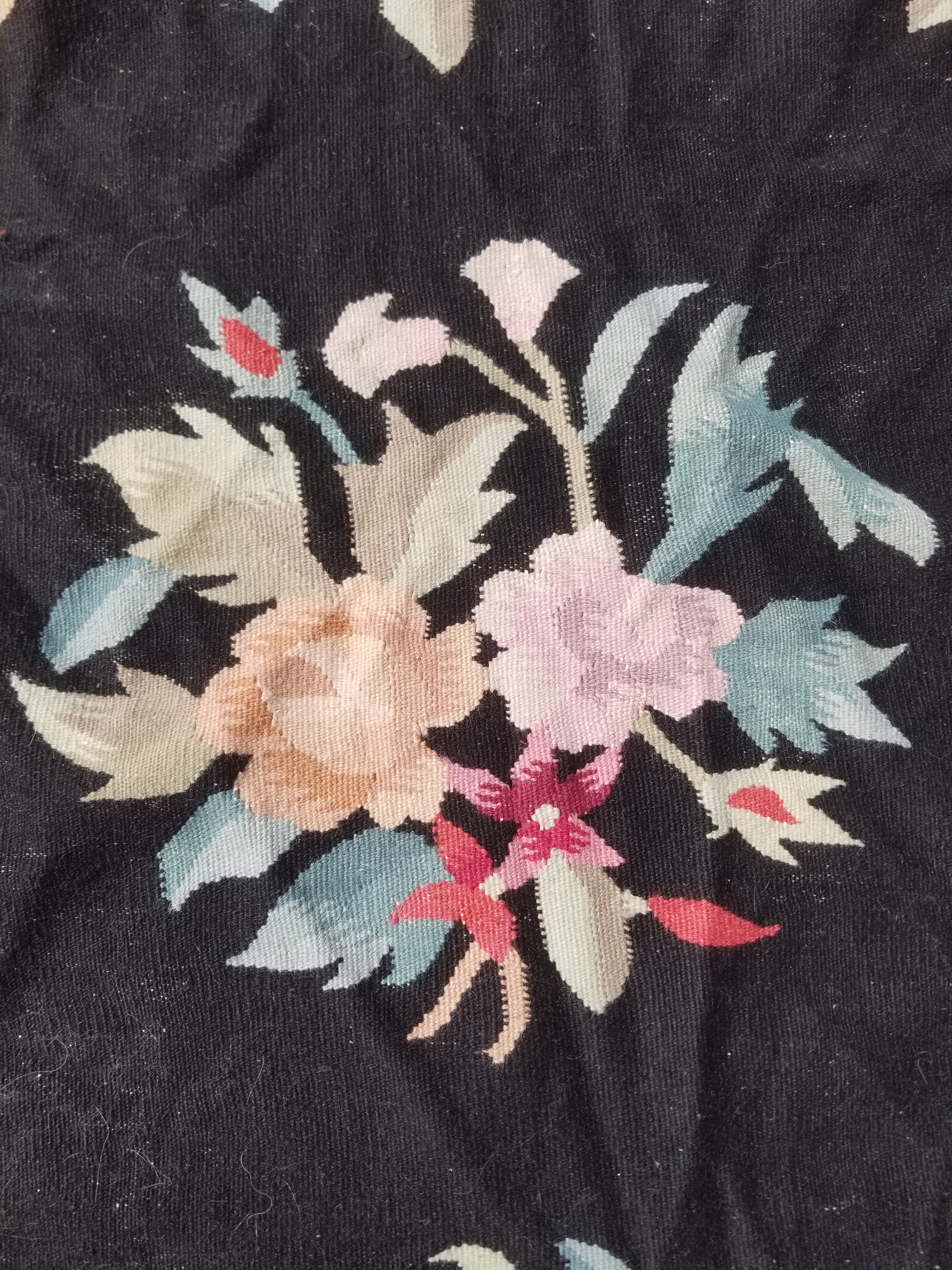 Vintage Traditional Handwoven Bessarabian Style Wool Floral Kilim 268x177cm