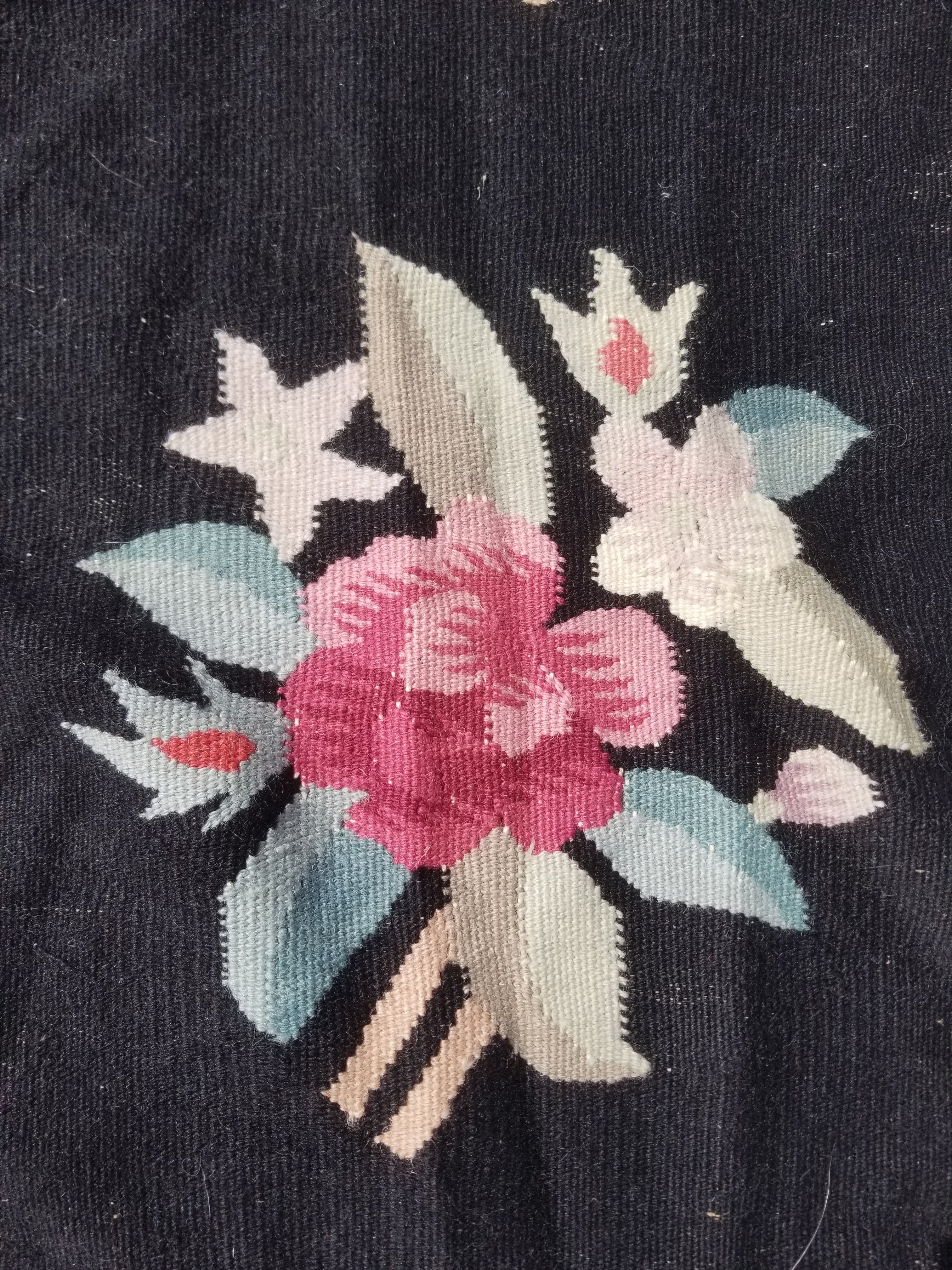 Vintage Traditional Handwoven Bessarabian Style Wool Floral Kilim 268x177cm