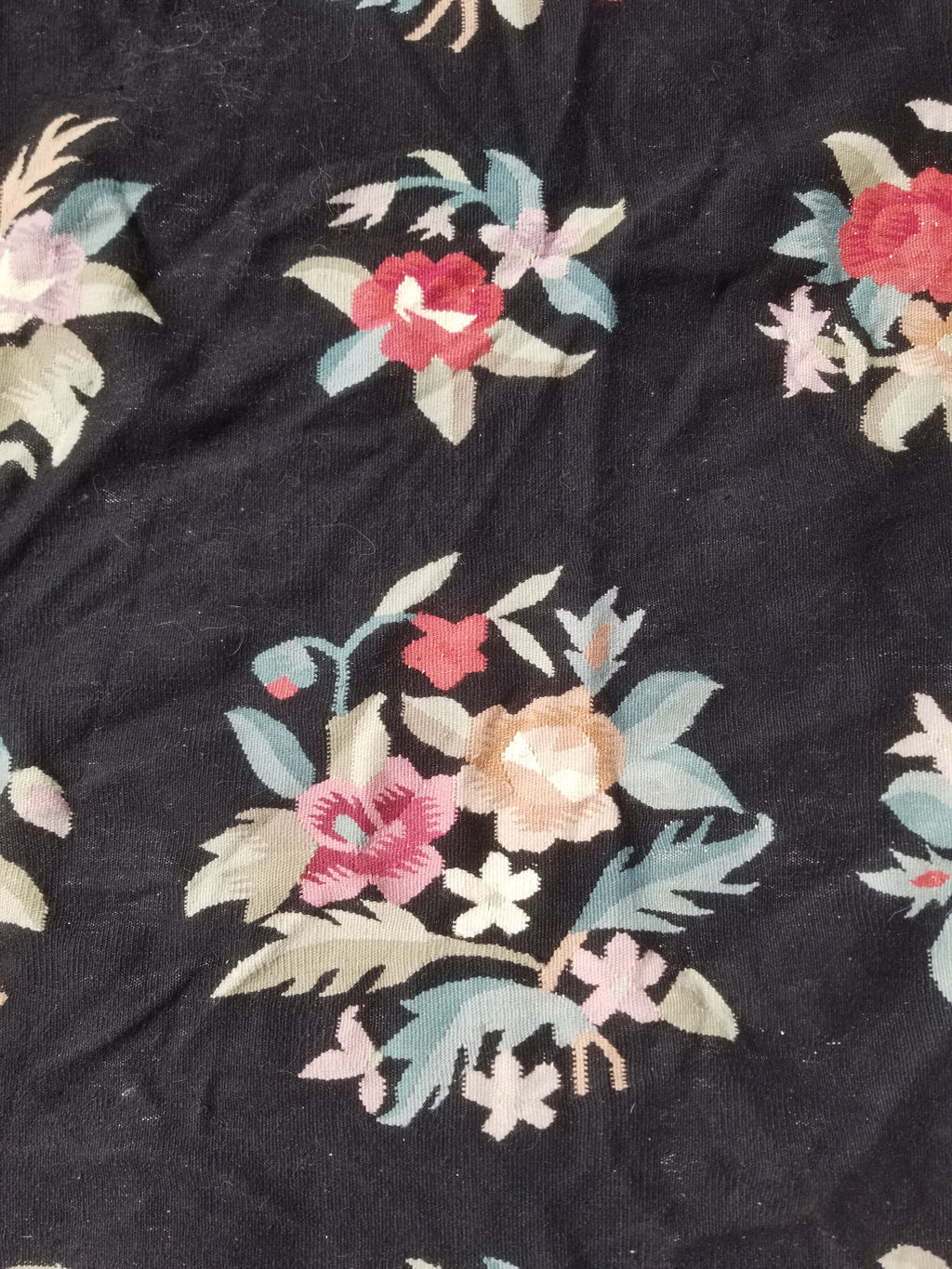 Vintage Traditional Handwoven Bessarabian Style Wool Floral Kilim 268x177cm