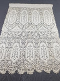 Antique European Point De Venise Floral Lace Cutwork Curtain Panel 250x170cm