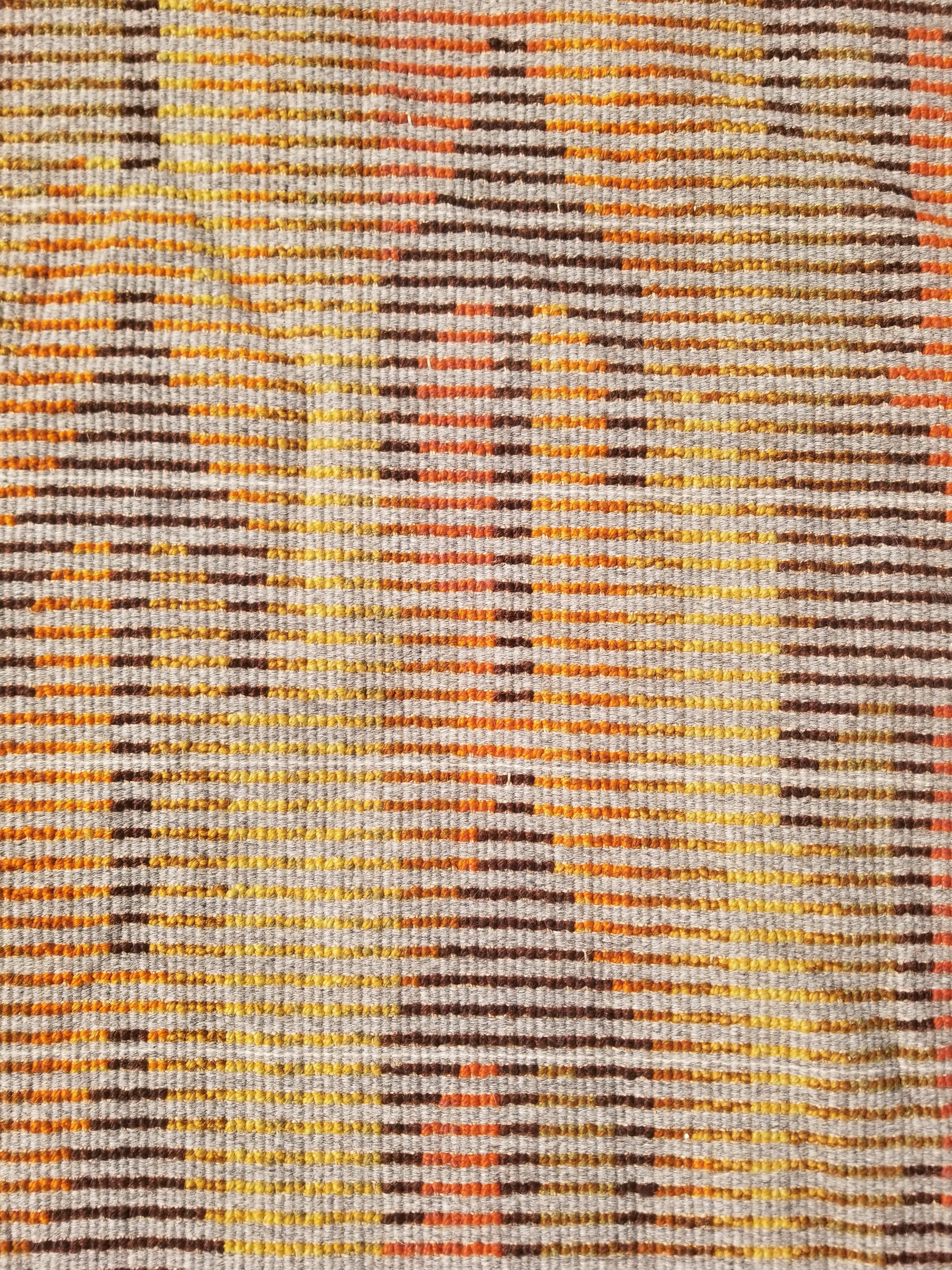 Vintage Traditional Handwoven Scandinavian Wool Shaggy Rya Rug 106x58cm