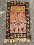 Antique Traditional Handwoven Turkish Tulu Wool Shaggy Rug 101x58cm