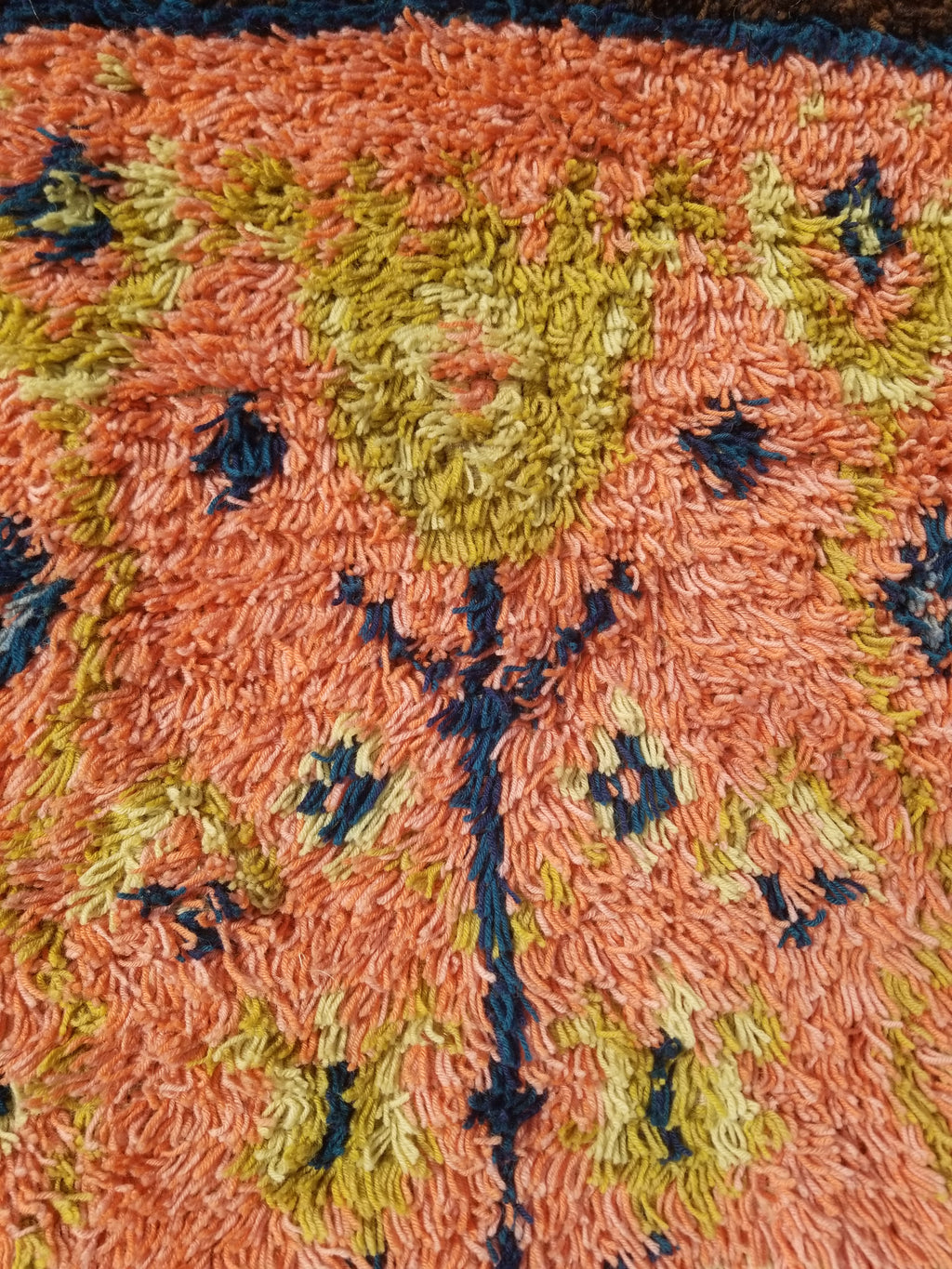 Antique Traditional Handwoven Turkish Tulu Wool Shaggy Rug 101x58cm