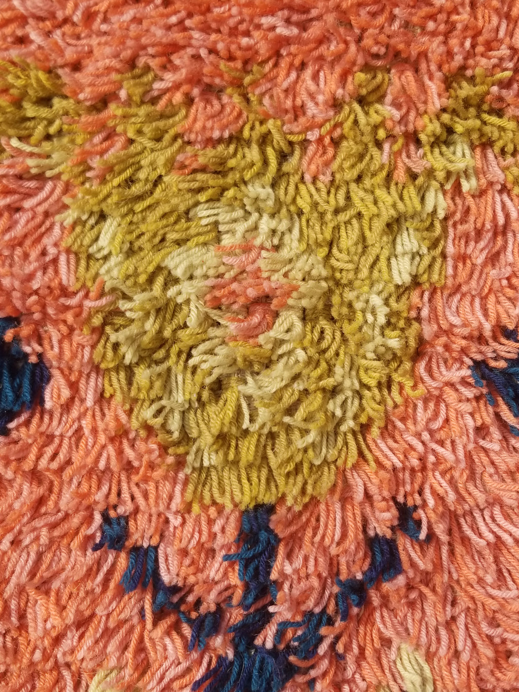 Antique Traditional Handwoven Turkish Tulu Wool Shaggy Rug 101x58cm
