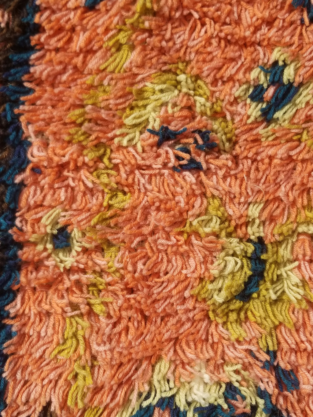 Antique Traditional Handwoven Turkish Tulu Wool Shaggy Rug 101x58cm