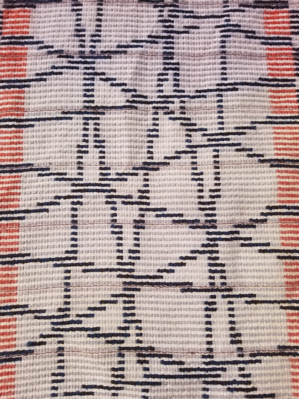 Vintage Traditional Handwoven Scandinavian Wool Shag Rya Rug 131x77cm
