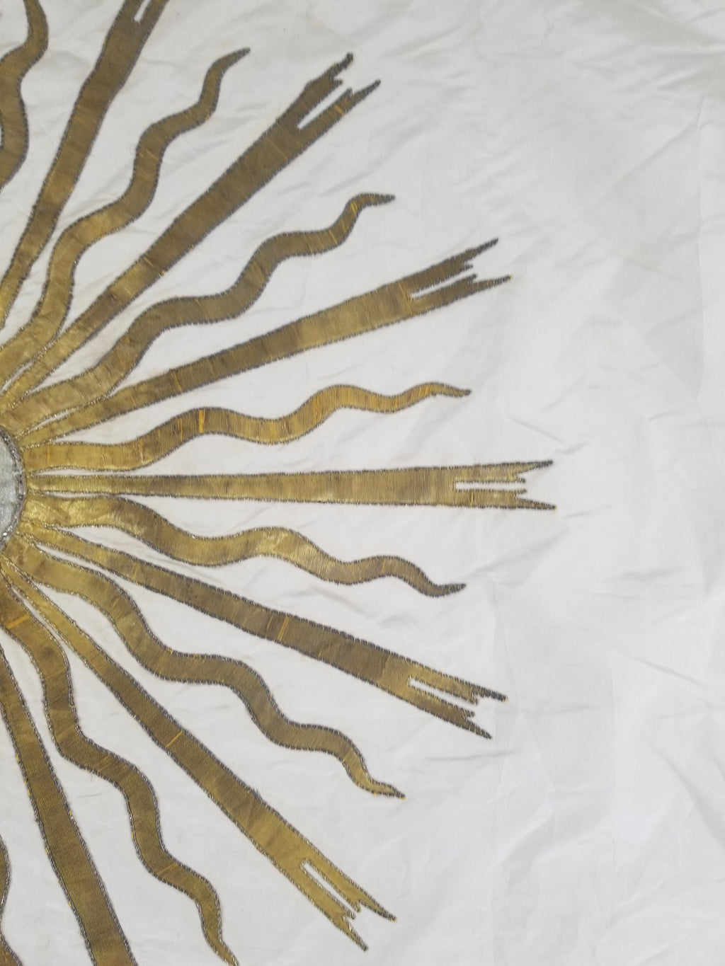Vintage French Embroidered IHS Motif Liturgical Church Altar Cloth 231x96cm