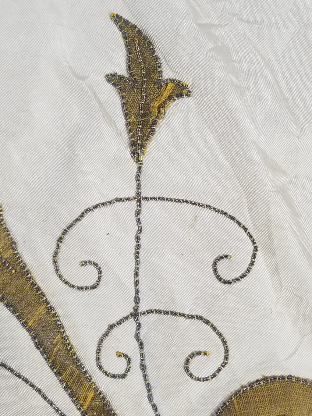 Vintage French Embroidered IHS Motif Liturgical Church Altar Cloth 231x96cm