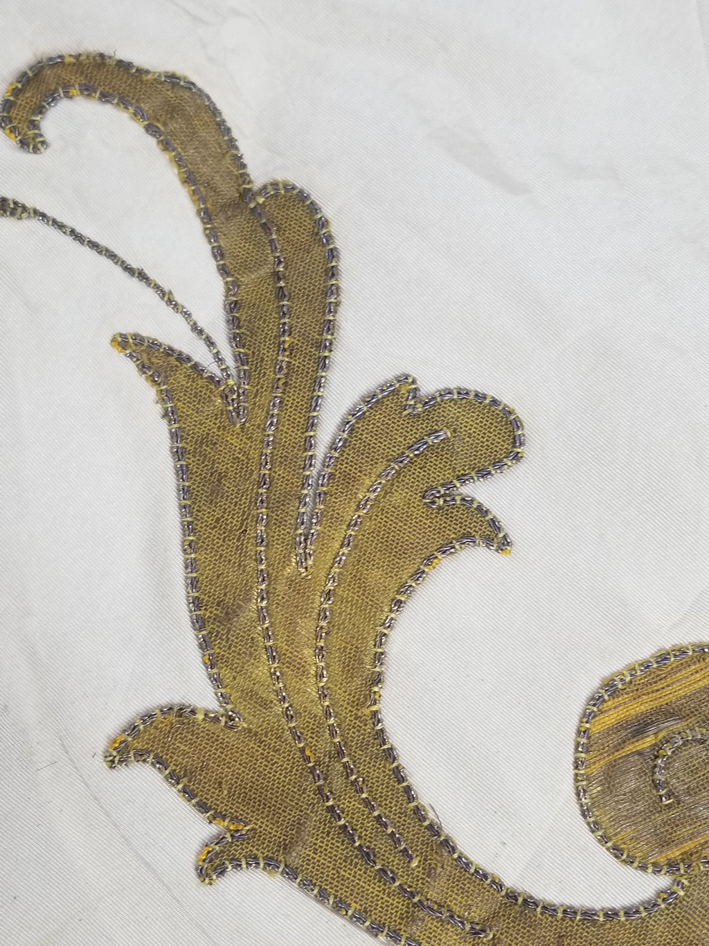Vintage French Embroidered IHS Motif Liturgical Church Altar Cloth 231x96cm