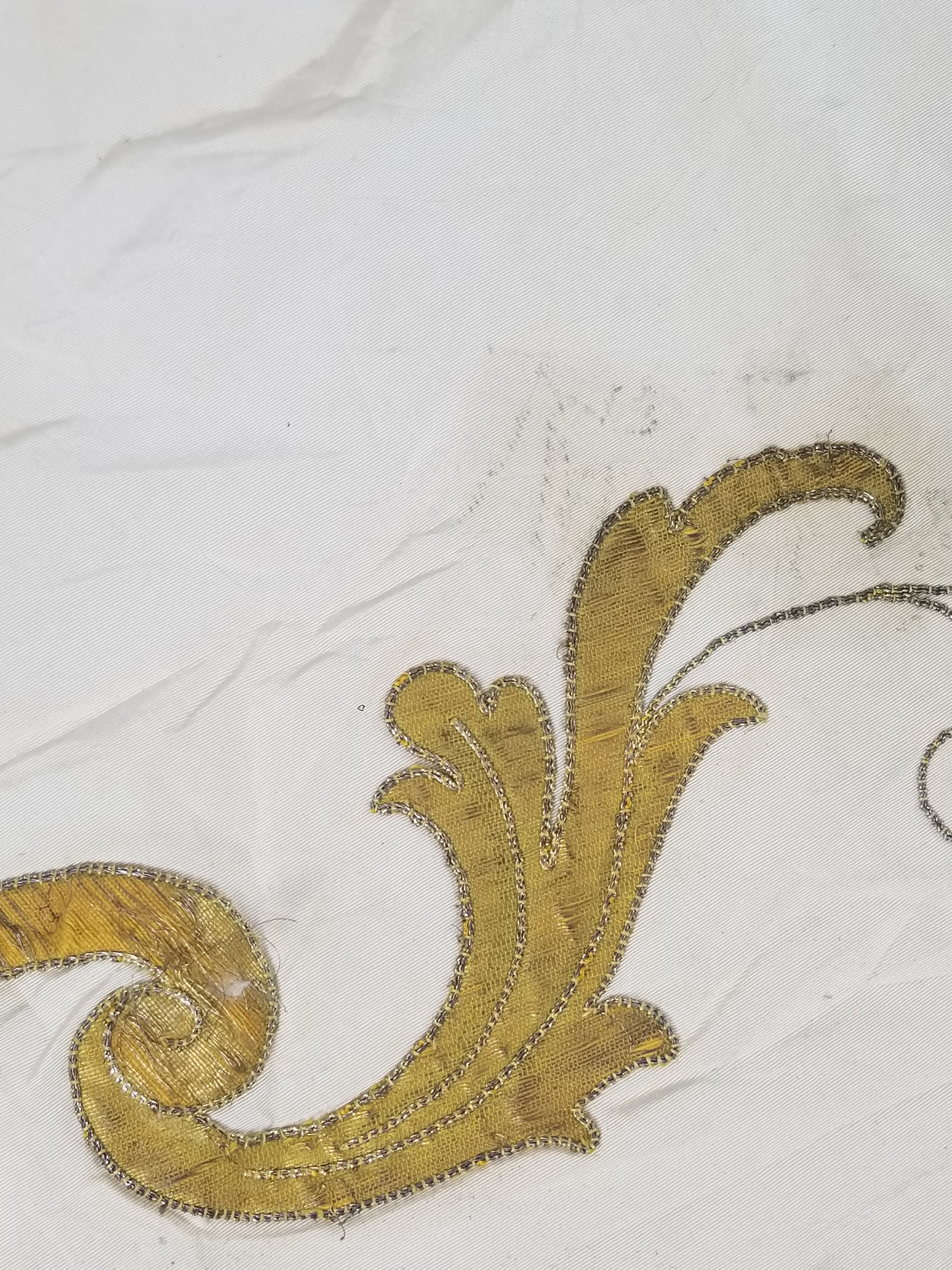 Vintage French Embroidered IHS Motif Liturgical Church Altar Cloth 231x96cm